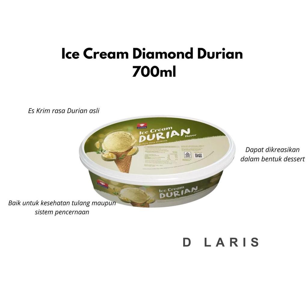 Jual Ice Cream Diamond Durian 700ml es krim box kotak rasa durian yang ...