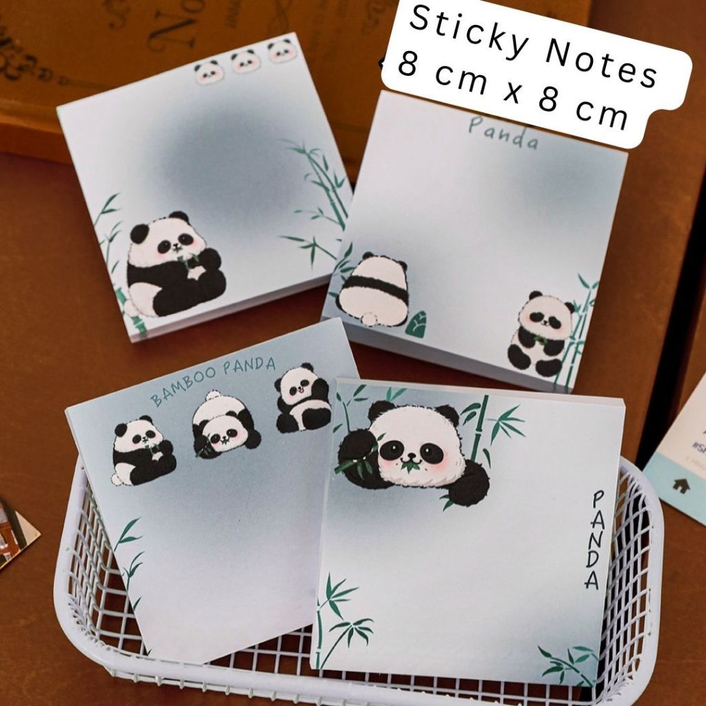 Jual Sticky Notes Tempel Panda (ISI 50 Lembar) Memo Pad Gambar Kertas ...