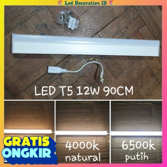 Jual LAMPU NEON SET TL LED T5 12W 90CM / LED T5 TUBE 12 WATT | Shopee ...