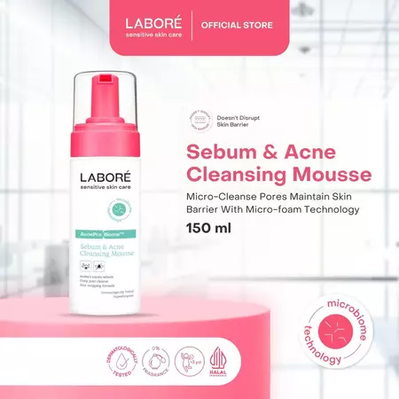 Labore Sensitive Skin Care AcnePro Biome Sebum & Acne Cleansing Mousse - 25ml 150ml - Astarani Glow ビューティーケア