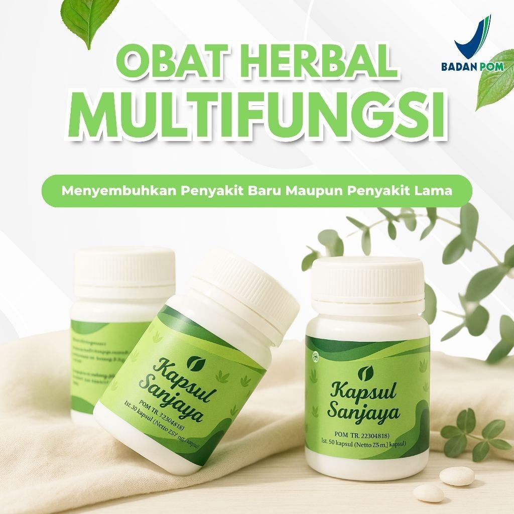 Sanjaya Obat Herbal Isi 56 Kapsul – Membantu  Redakan Nyeri Otot, Kram & Kesemutan | Herbal Alami, 100% Original & Bayar Di Tempat