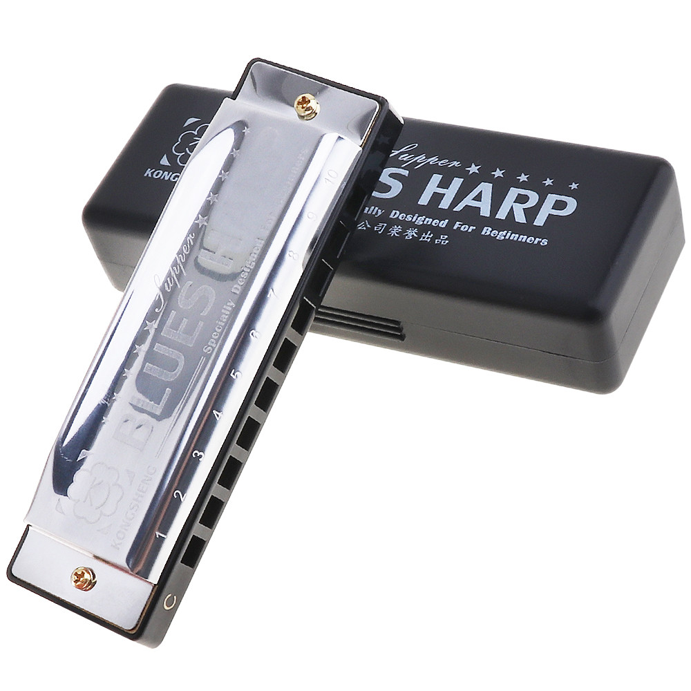 Jual 10 Hole 24 Hole Harmonica 8K Titanium Tremolo Tone Key C Harmonica ...