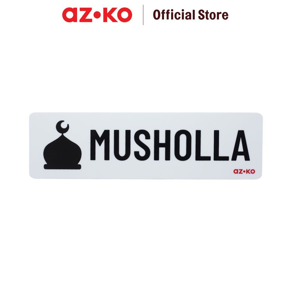 Jual AZKO 7.5x26 cm Stiker Anodized Sign Mushola - Putih Sticker ...