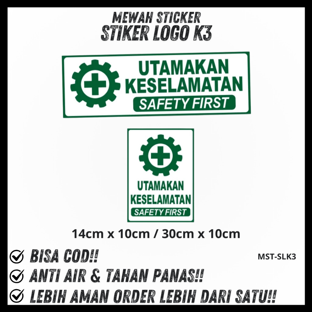 Jual STIKER UTAMAKAN KESELAMATAN STICKER K3 | Shopee Indonesia