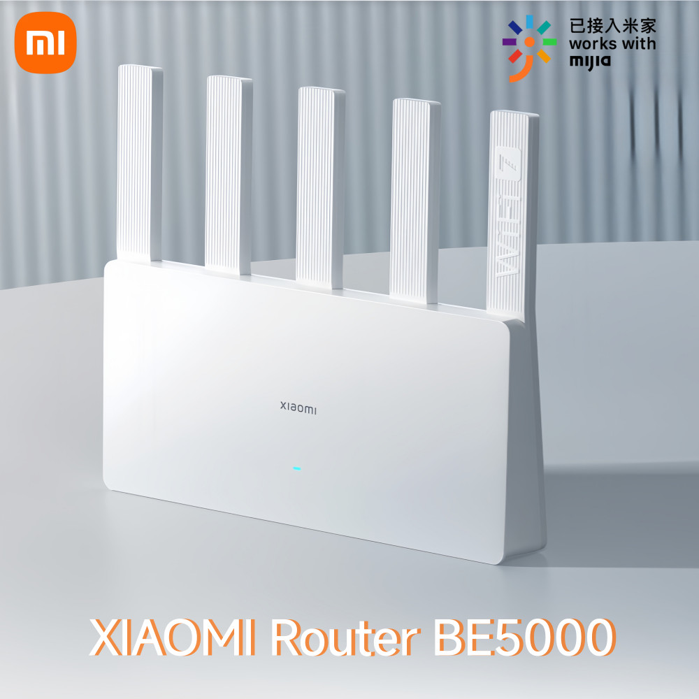 Jual Xiaomi BE5000 Router Wi-Fi 7 Dual-Band Mesh System 2.4/5GHz with 2 ...