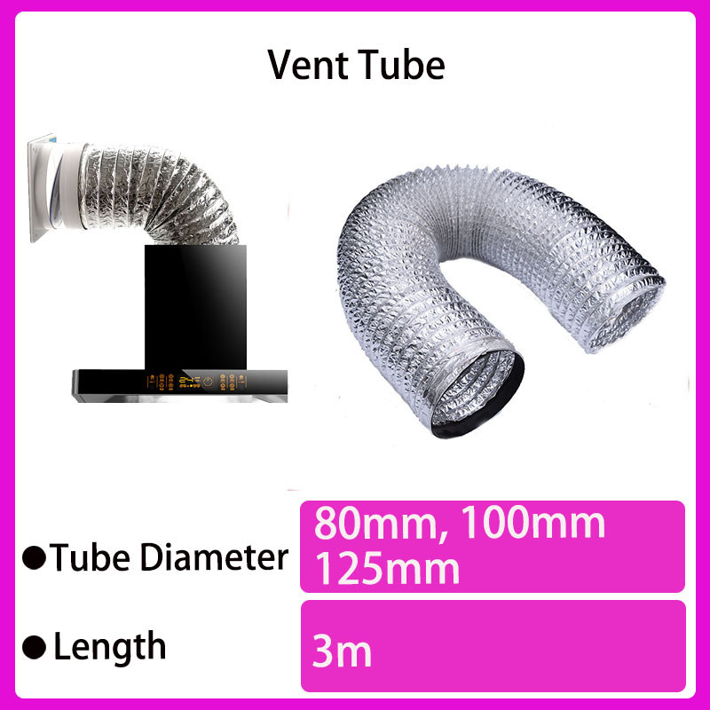 Jual 80mm/100mm Aluminum Foil Tube Flexible Ventilation Hose Pipe Air ...