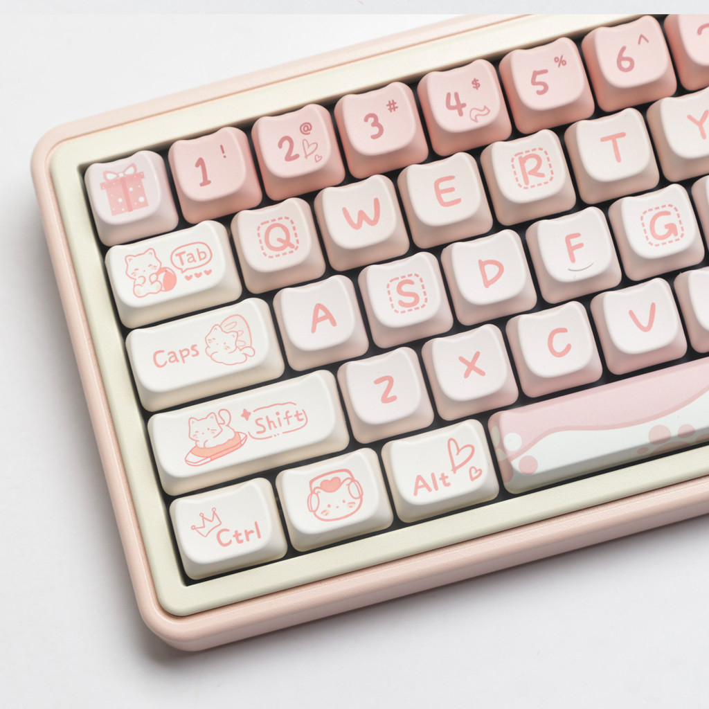 Jual Party Kitten Keycap Bagged Keycap Mechanical Keyboard Cross Axis ...