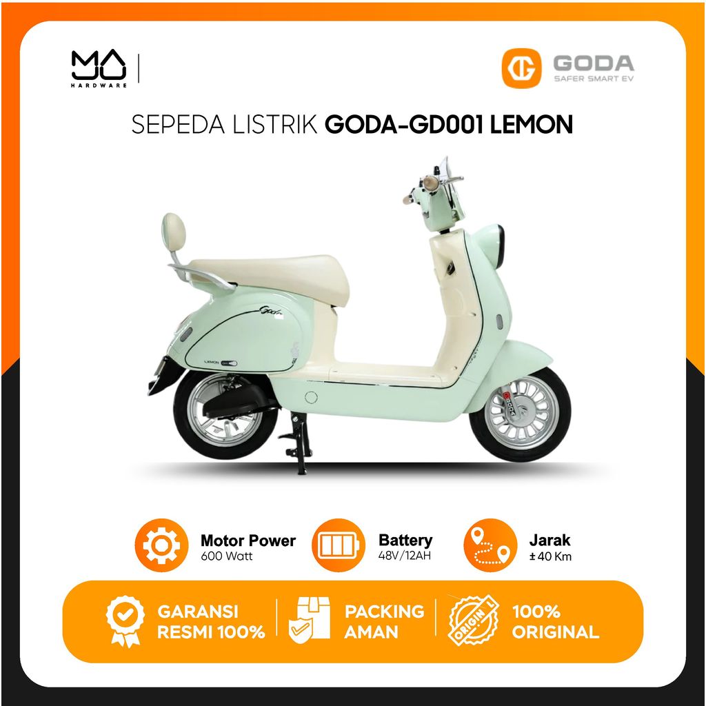 Jual Sepeda Listrik GODA -Sepeda listrik 48V 12 AH 600W- LEMON GD 001 ...