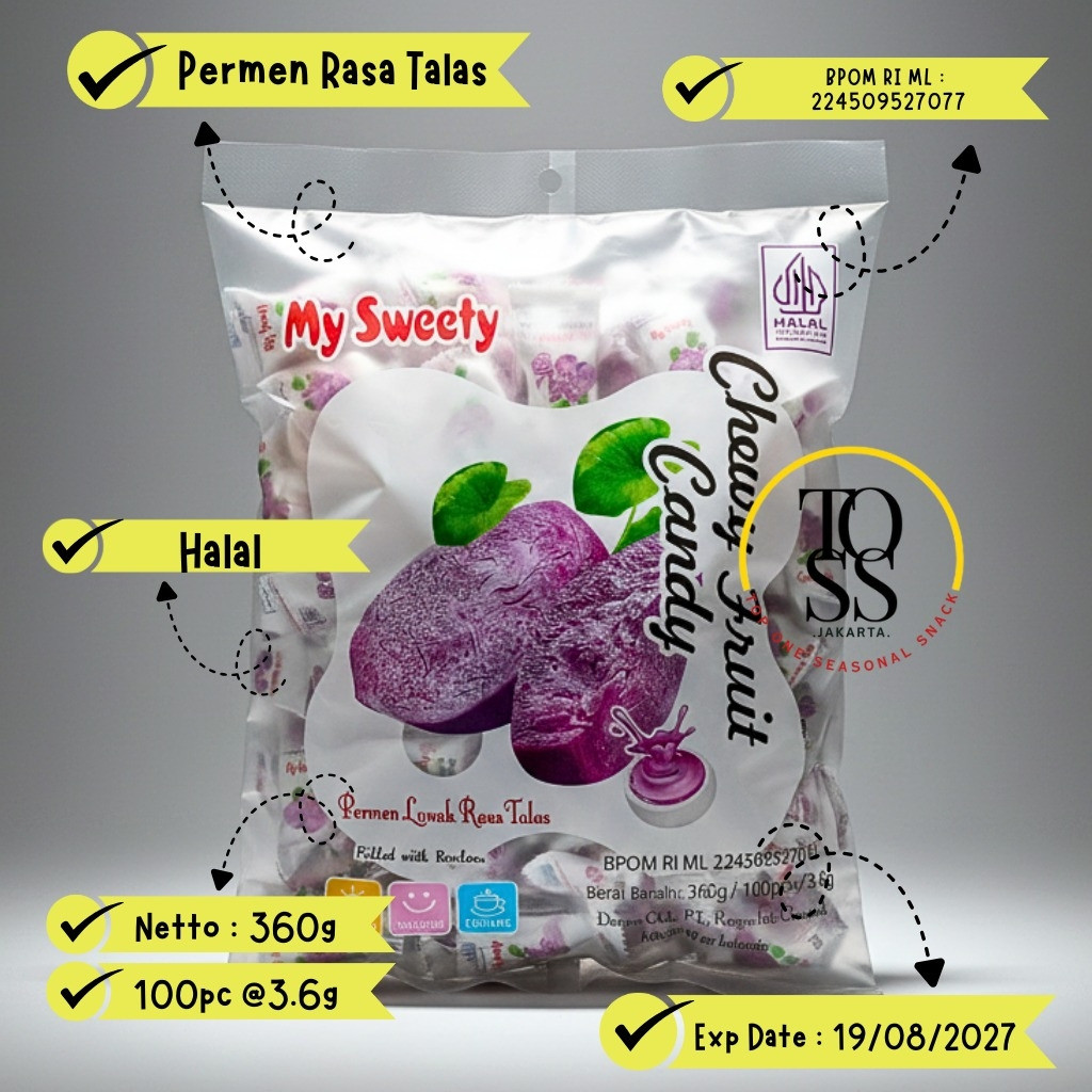 Jual My Sweety - Permen Buah My Sweety Rasa Taro – Chewy Fruit Candy ...