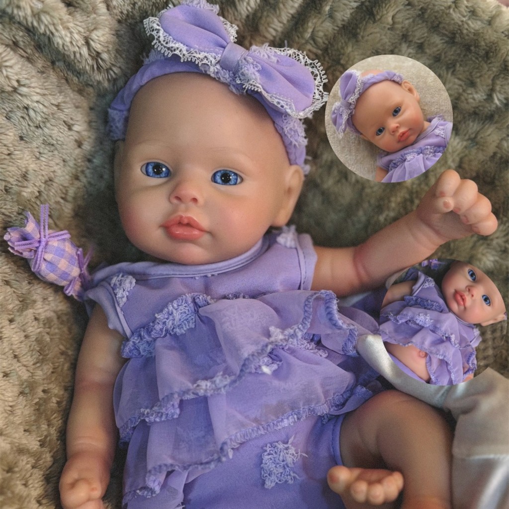 Jual Open Eyes 33cm Can Washable Full Body Solid Silicone Bebe Reborn 