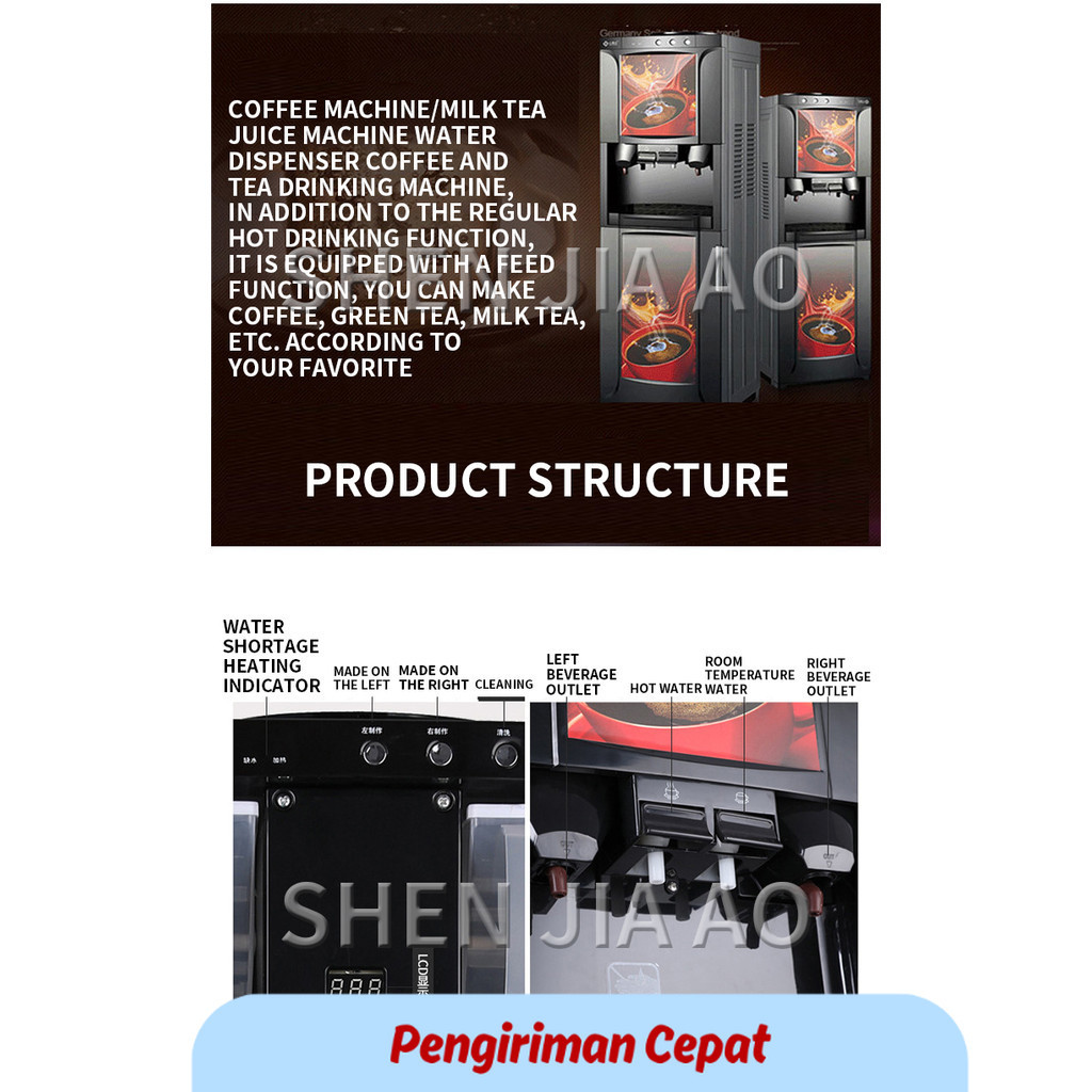 Jual PCP Vertical Automatic Multi-Function Coffee Machine Instant ...