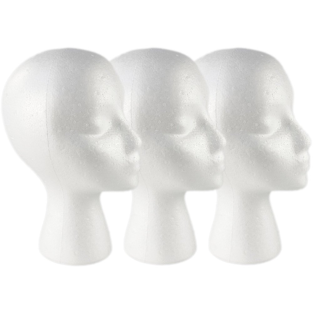 Jual Foam Head Mold cos Hair Styling Wig Stand Plastic Mannequin Head ...