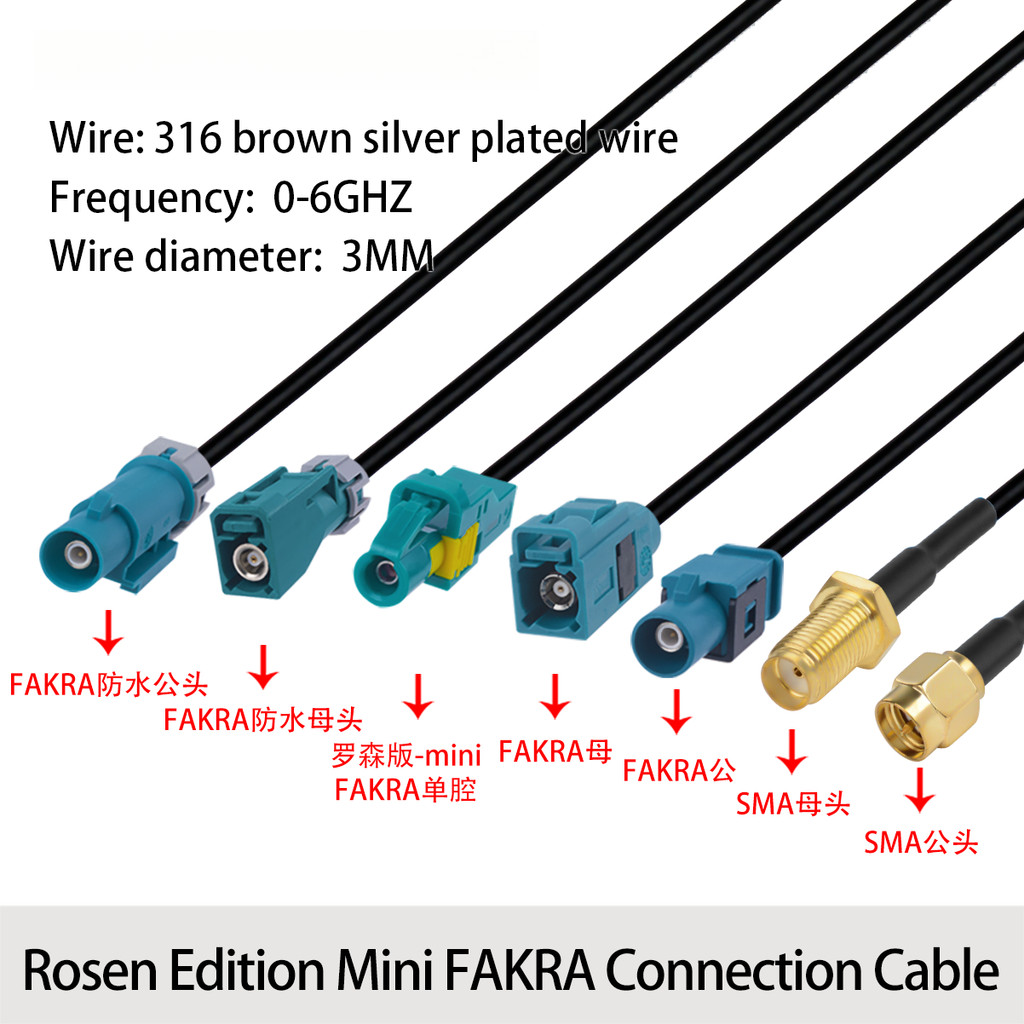 Jual 50-2 Rosen version Mini-Fakra mini single cavity HFM female to SMA ...