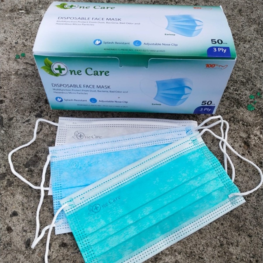 Jual Masker Earloop Onecare 100% Produk Lokal Indonesia 3ply isi50 Pcs ...