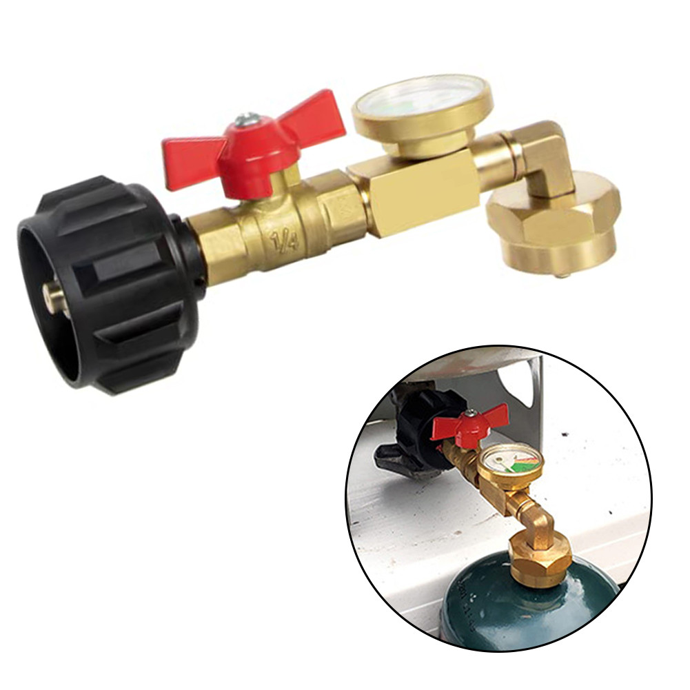 Jual Camping Propane Bottle Inflation Connector With Ball Valve ...