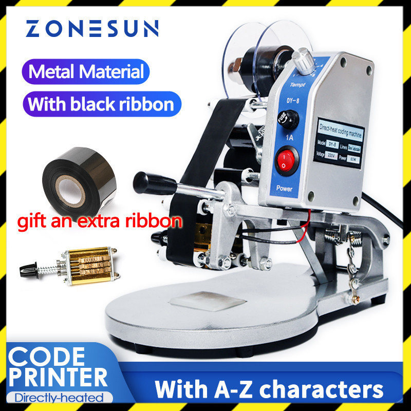 Jual ZONESUN Date Coding Machine Batch Serial Number Printer Manual ...