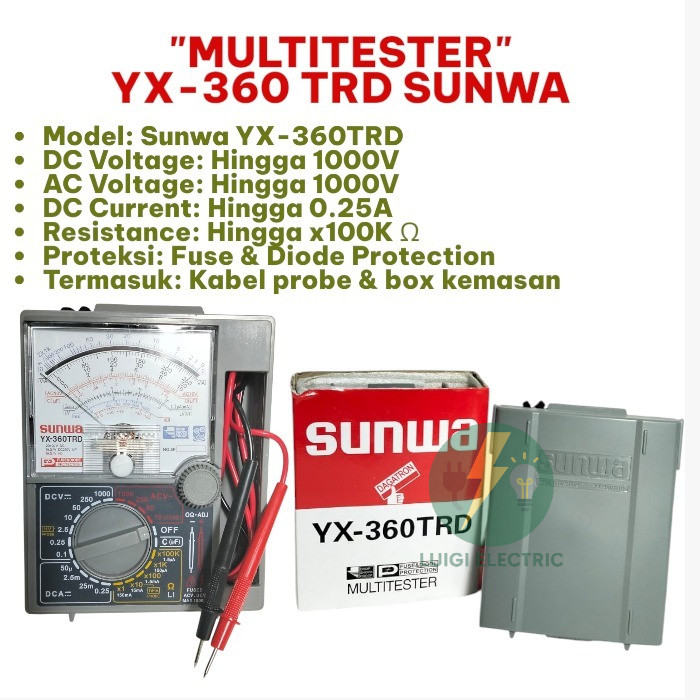 Jual MULTI TESTER ANALOG SUNWA YX-360TRD / Multimeter Avometer Manual ...