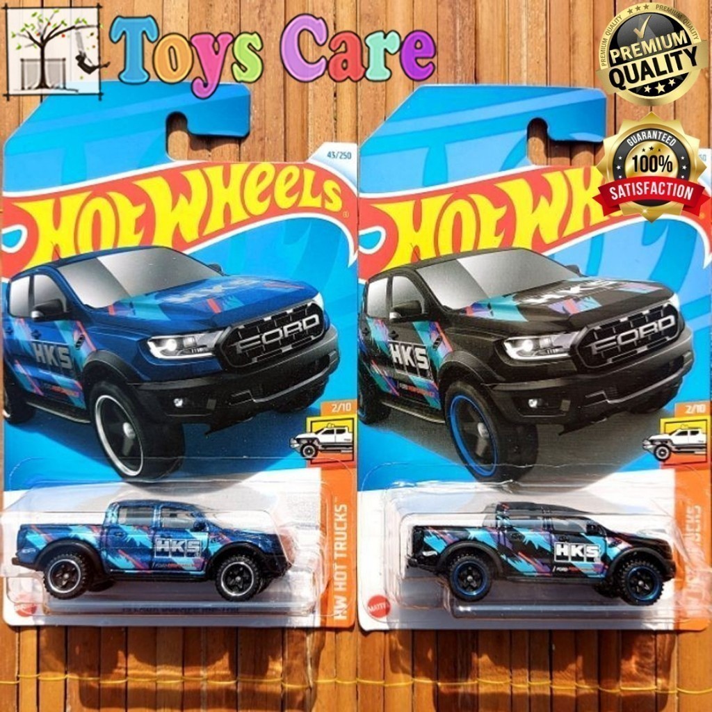 Jual HOTWHEELS 19 FORD RANGER RAPTOR HKS HITAM BIRU | Shopee Indonesia