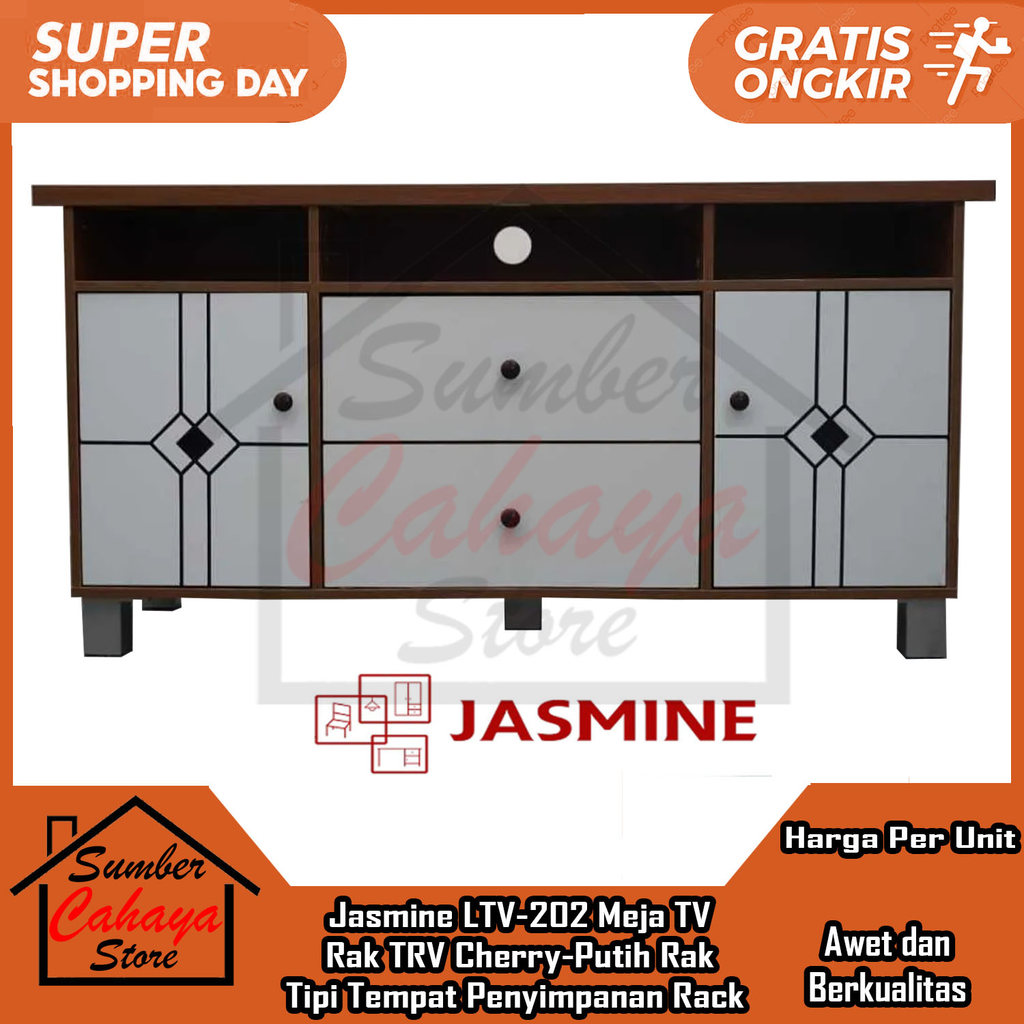 Jual Jasmine Ltv 202 Meja Rak TV RTV Cherry-Pth Minimalis Rak Tipi ...