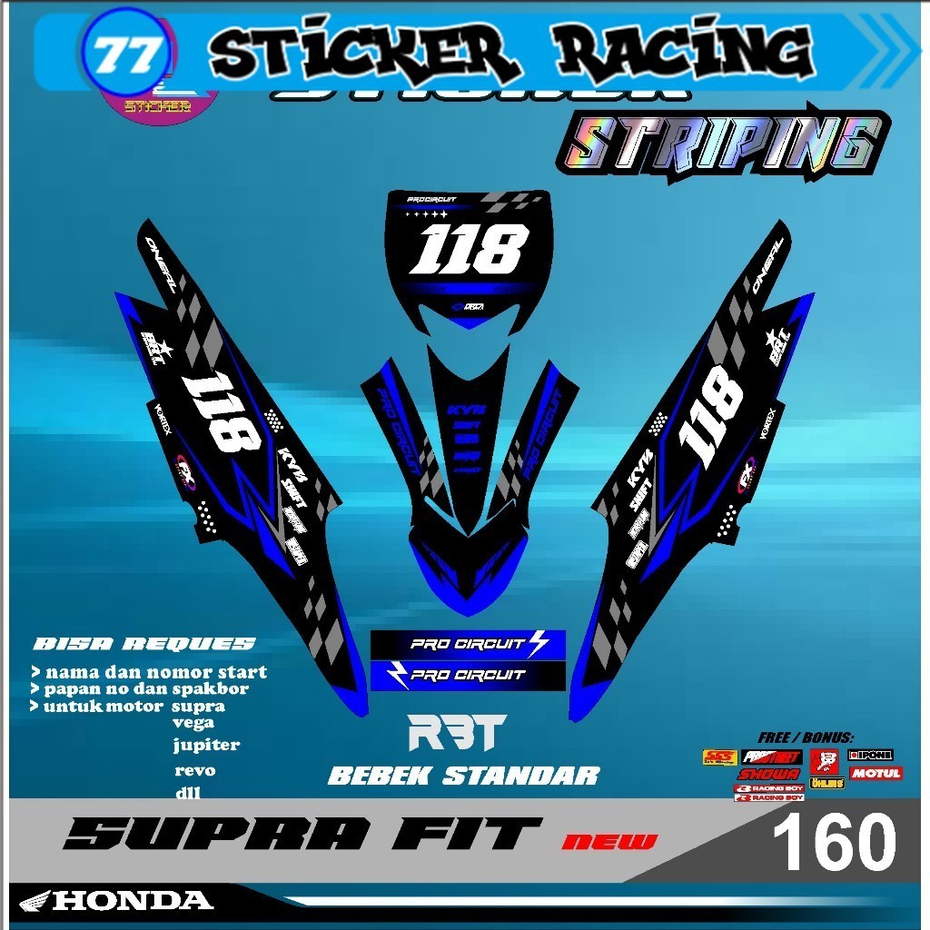 Jual Sticker Rbt Striping Motor Supra Fit New Motor Rbt Desain Terbaru ...