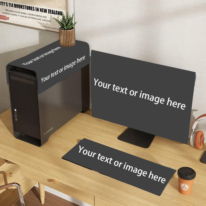 Jual Custom Text Image Computer Dust Cover 3Pcs/Set 17-32Inch Monitor ...