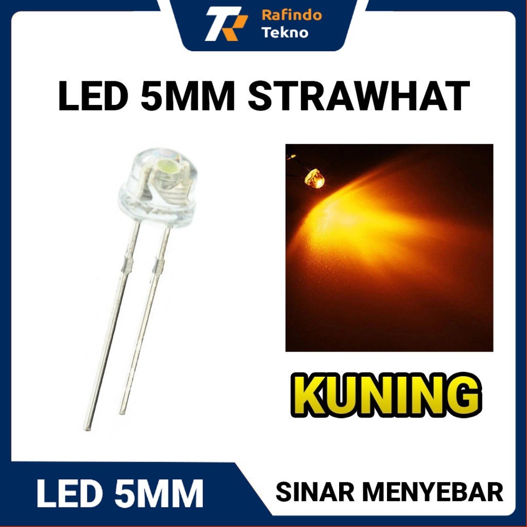 Jual LED Strawhat 5mm | Lampu LED Topi - Warna Kuning | Shopee Indonesia