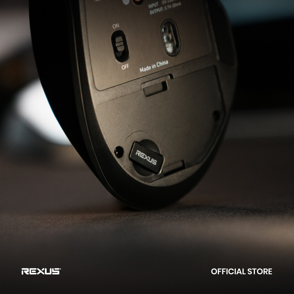 Rexus Flow QZ20 Mouse Office Wireless Ergonomic Silent Click - AeroSpin Wheel & Horizontal Scroll Mode (6)