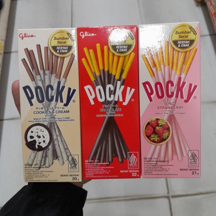 Jual Glico Pocky Mini Stick Biscuit Rasa Coklat / Stroberi / Cookies ...