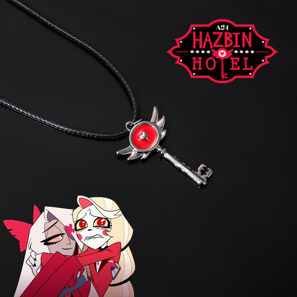 Jual Hazbin Necklace Dainty Heart Padkey Portal pired Key Pent Hotel ...