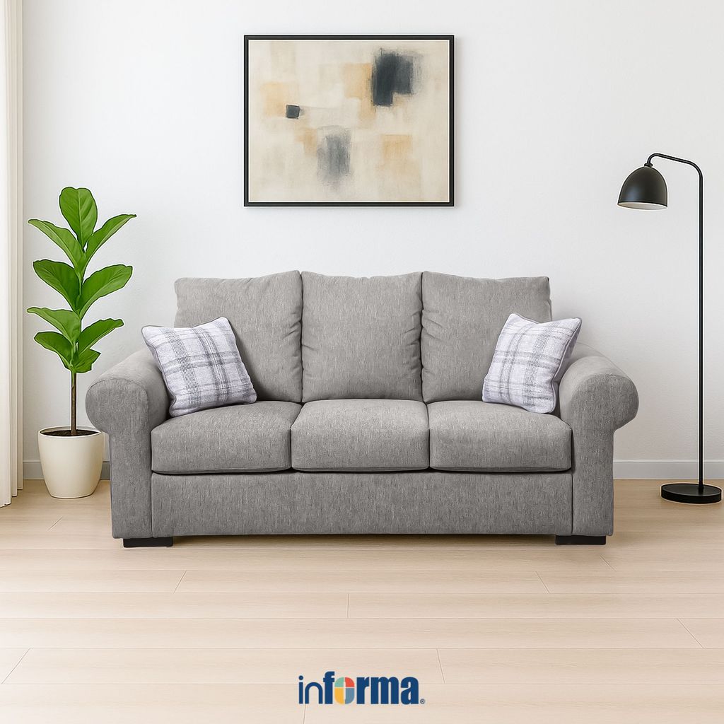 Jual Informa Ashley Dolce Sofa Fabric 3 Seater - Cokelat Muda | Shopee ...