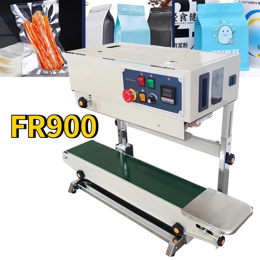 Vertikaler Band-Versiegeler FR-900 – Automatische Schweißmaschine 0,5 KW, 0-300°C, 0-12