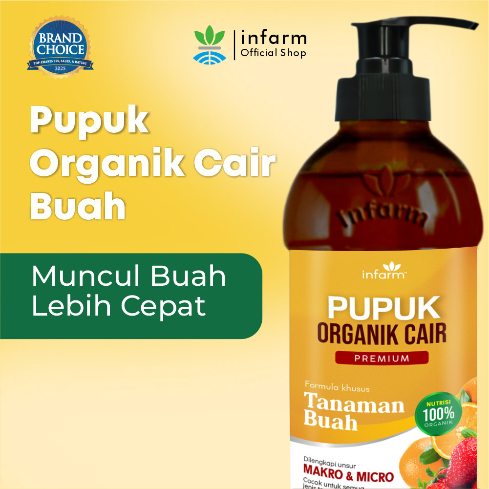 INFARM - Pupuk Organik Cair Tanaman Buah / Bunga 500mL, POC Kompos Melebatkan Buah Pupuk Berkualitas