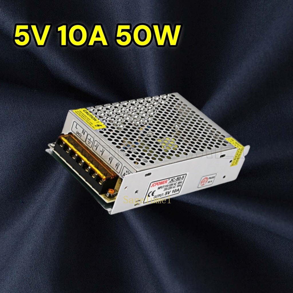 Jual 5V 10A 50W Swit Power Supy AC100-240V To DC 5Volt 50 Watt Aluminum ...