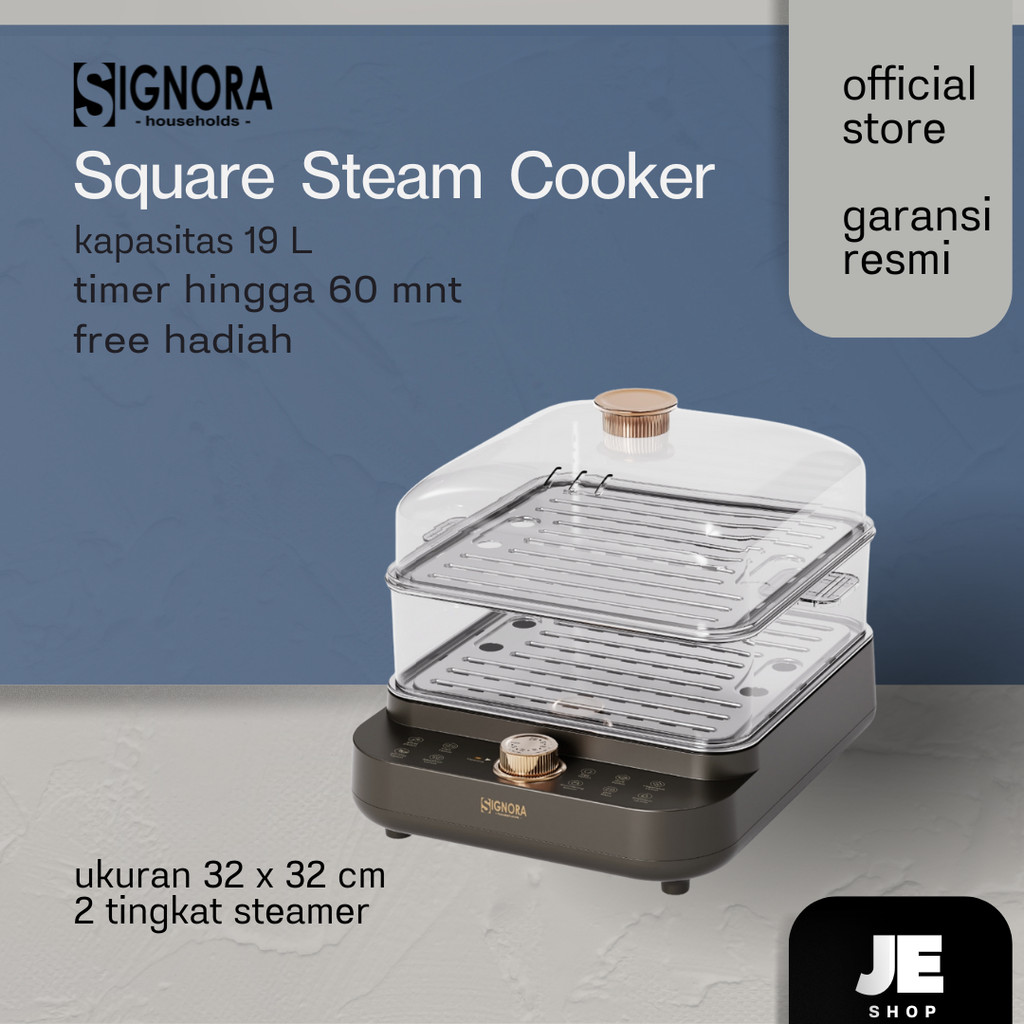 Jual Signora Square Steam Cooker Dengan 2 Tingkat Pengukusan Dalam ...