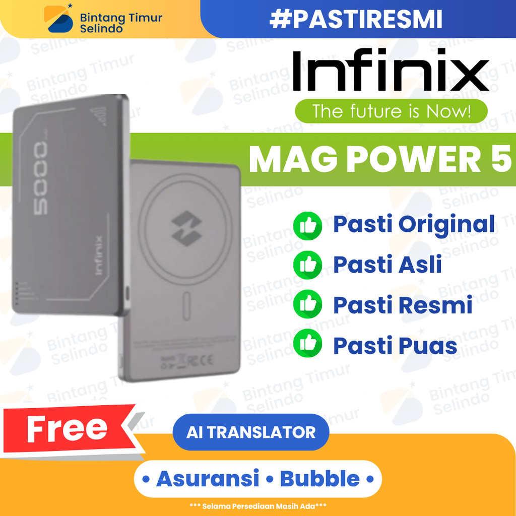 Jual Infinix Magpower 5 | Power Bank Infinix XP06 5000mAh | Wireless ...