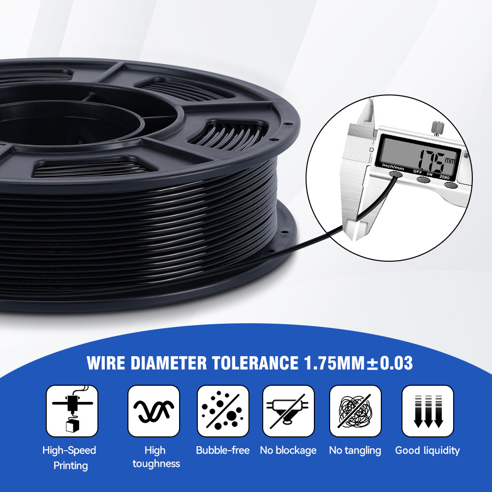 Jual PLA Filament 175mm Black Tricolor 200g300g 3D Printer Filament TPU ...