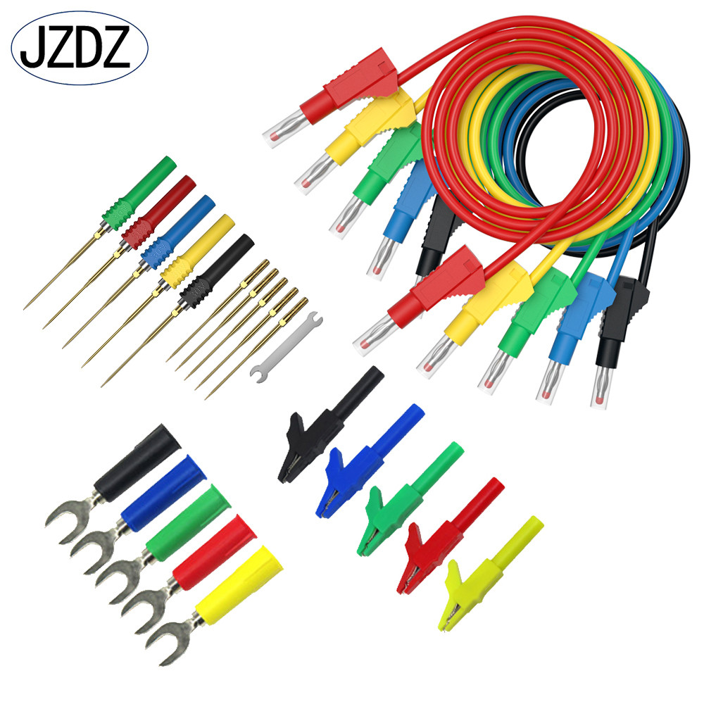 Jual JZDZ Multimeter Test Lead Kit Security Banana Plug to Banana plug ...