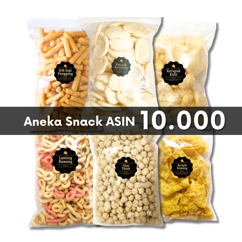 Jual [DELISH SNACKS] Aneka Snack Asin Serba 10.000 / Cemilan Camilan ...