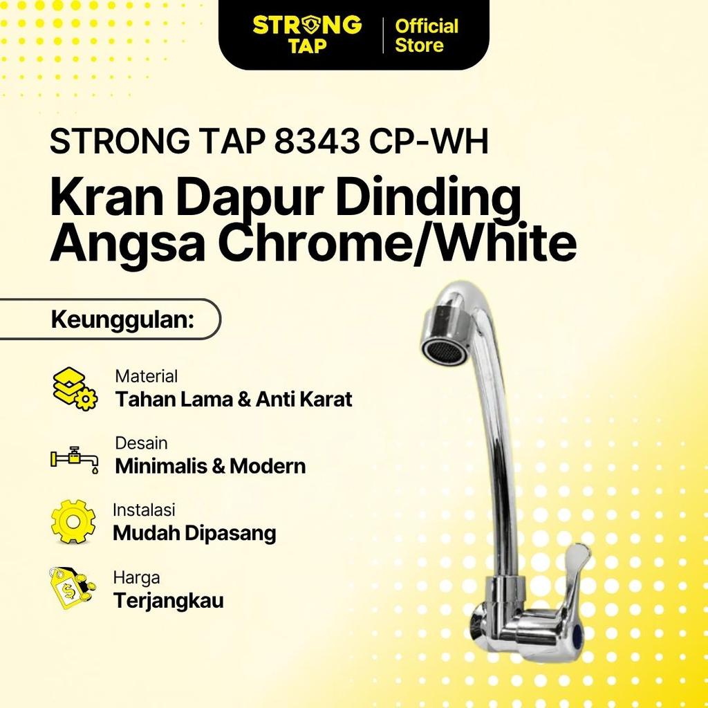 Jual STRONG TAP Kran Dapur Dinding 8343 CP-WH | Kitchen Tap Wall Faucet ...