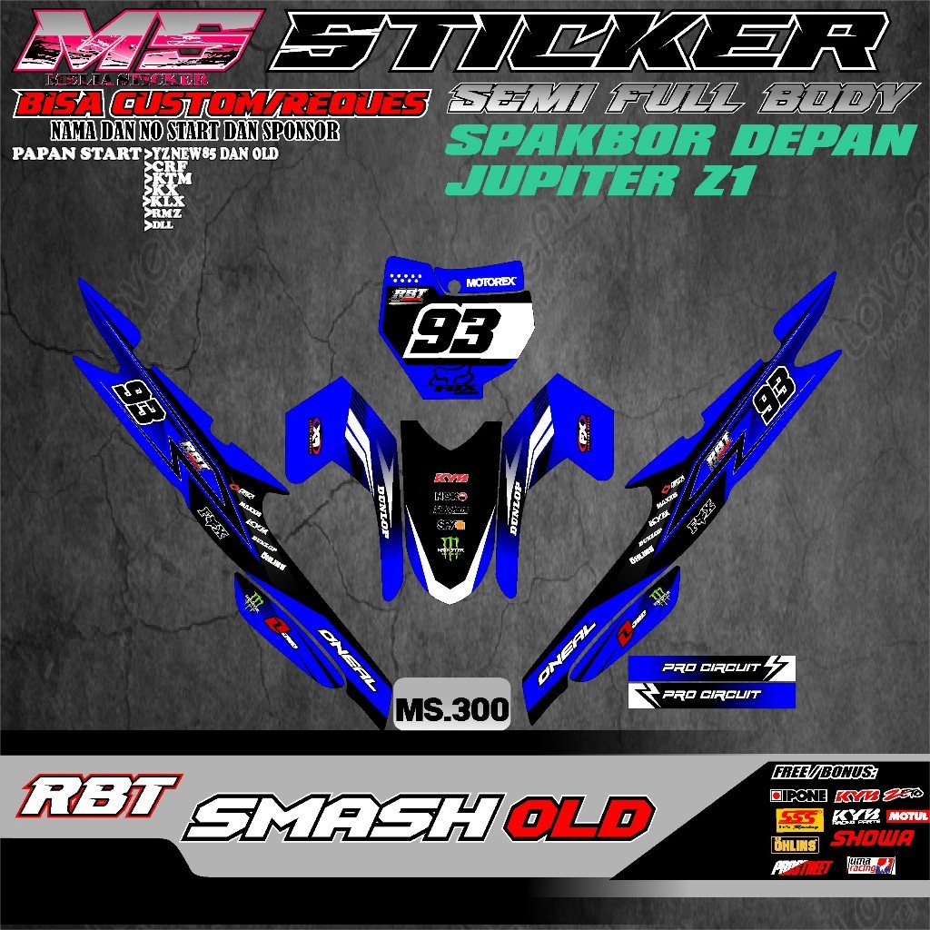 Jual COD Sticker STRIPING RBT MOTOR SMASH OLD SEMI FULL BODY MOTOR ...