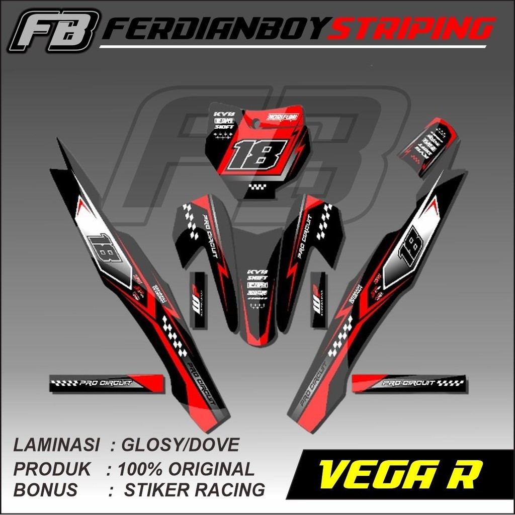 Jual Decal Stiker RBT VEGA R NEW Sticker Variasi Striping Bebek Modif ...