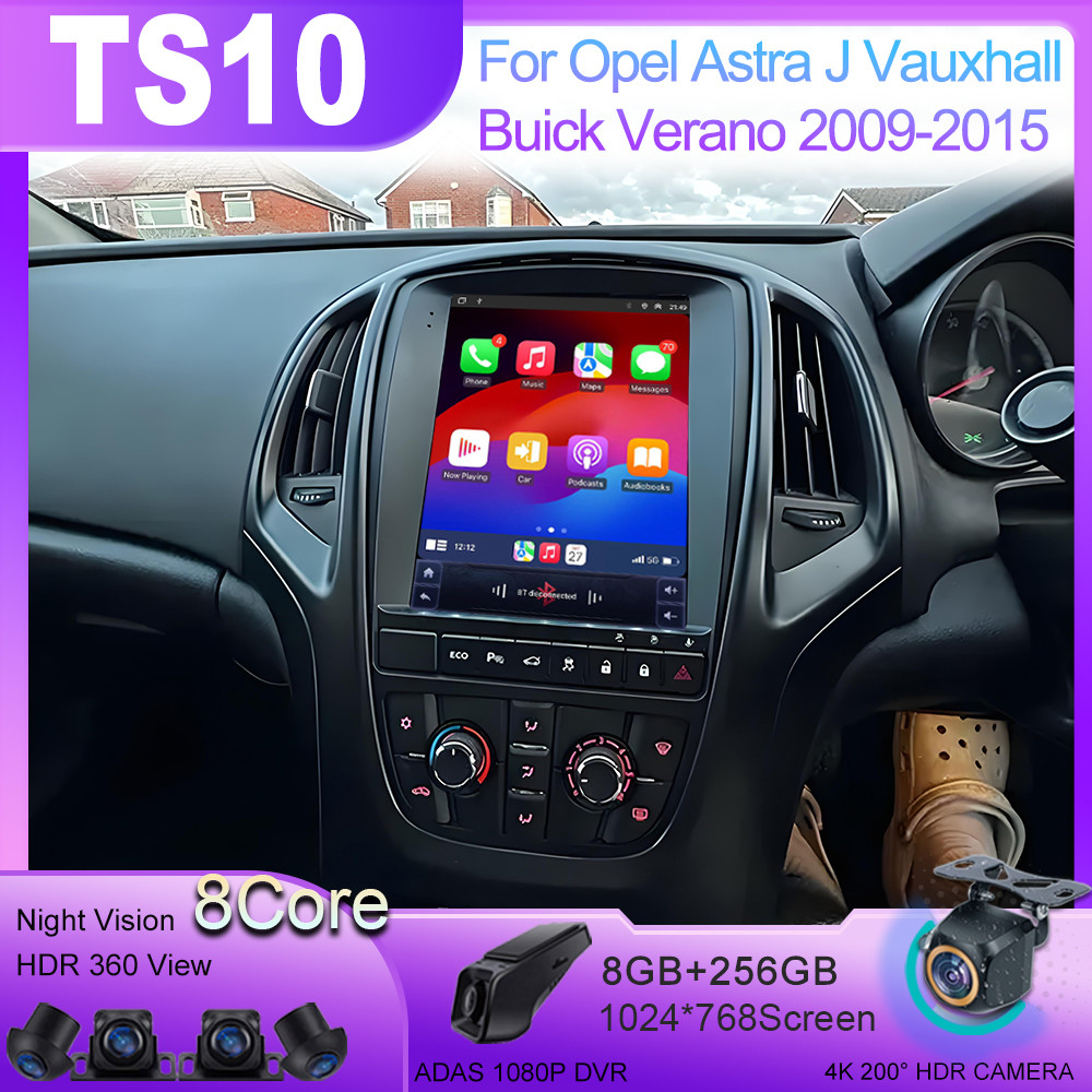 Radio de coche Android para Opel Astra J Vauxhall Buick Verano Cascada