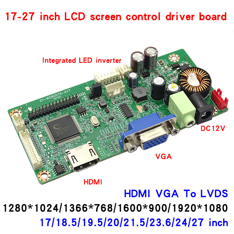 Jual For 17-27inch LCD Screen Control Driver Board HDMI To LVDS ...