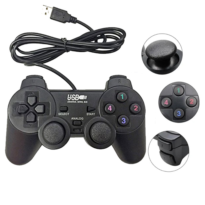 Jual Wired Gamepad Controller for Joystick for Playstation 2 Vibration ...