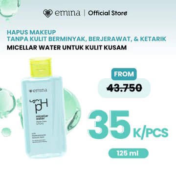 EMINA Micellar Water Low PH Complete Series Pembersih Wajah Gentle Makeup Remover Untuk Kulit