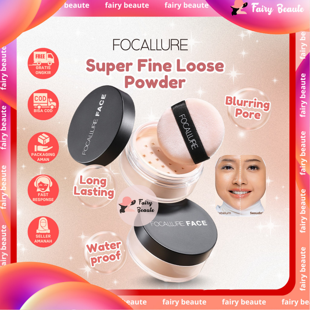 Jual FOCALLURE Super Fine Loose Powder - 3 Colours Bedak Tabur BPOM ...