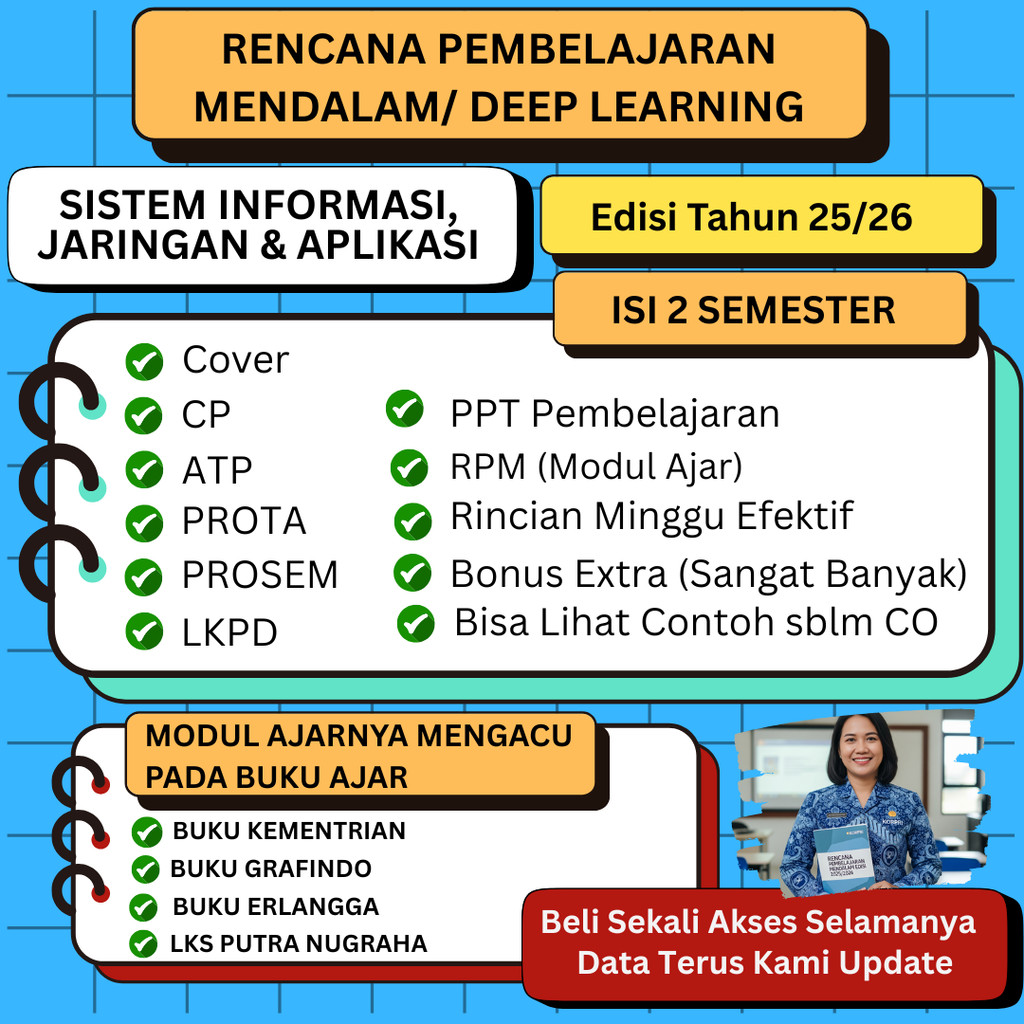 Jual [PAG-SMK] RPM/ DEEP LEARNING MAPEL SISTEM INFORMASI, JARINGAN ...