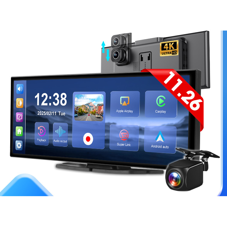 Jual Develuck NEW 1126 inch 4K DVR Wireless CarPlay and Android Auto ...