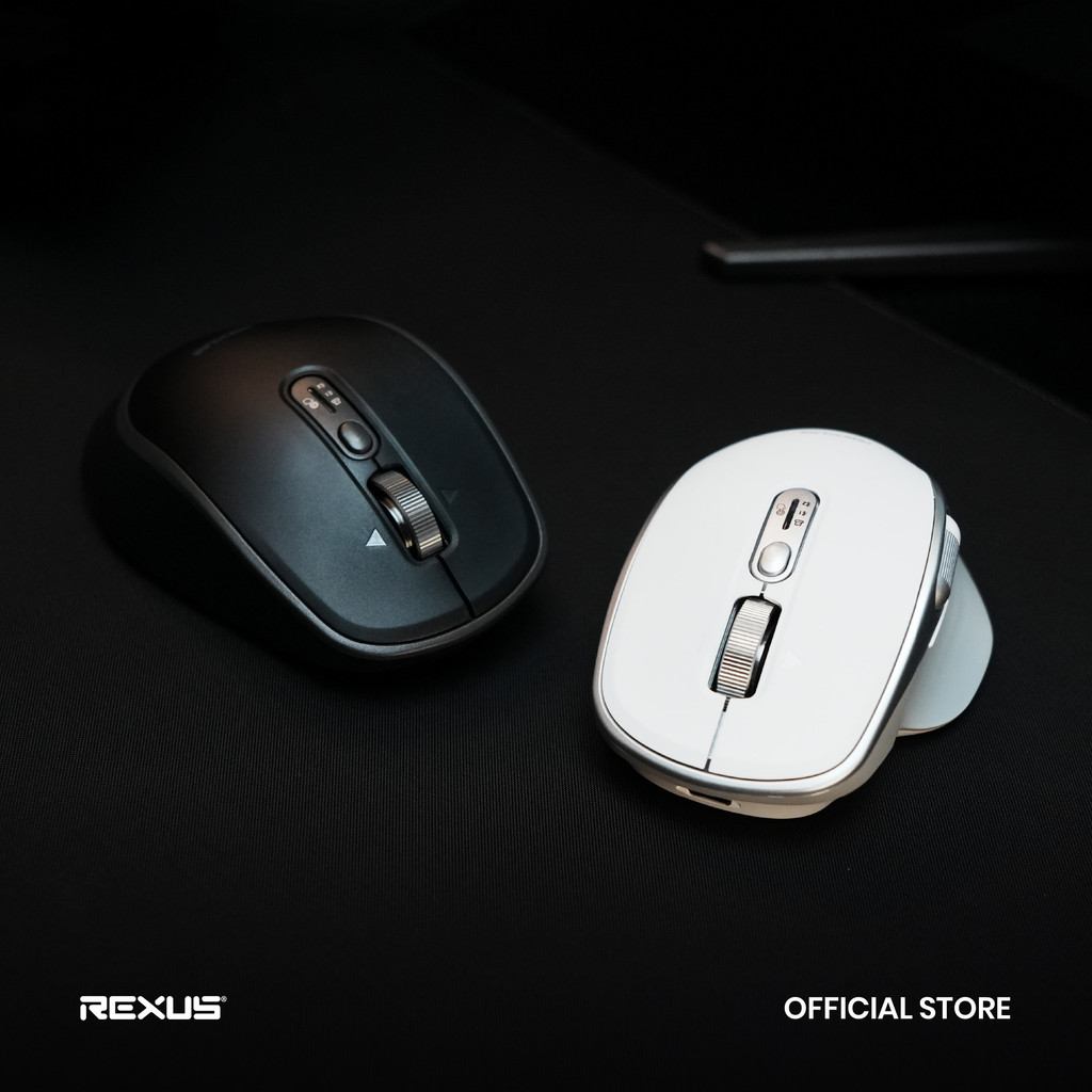 Rexus Flow QZ20 Mouse Office Wireless Ergonomic Silent Click - AeroSpin Wheel & Horizontal Scroll Mode (8)