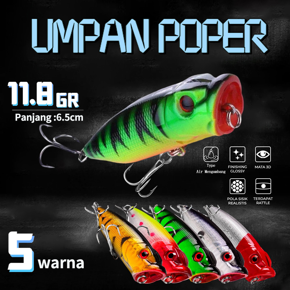 Jual Umpan panjat ombak permukaan air 6.5cm/11.8g manik-manik suara ...